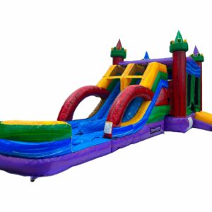 water slide castle combo