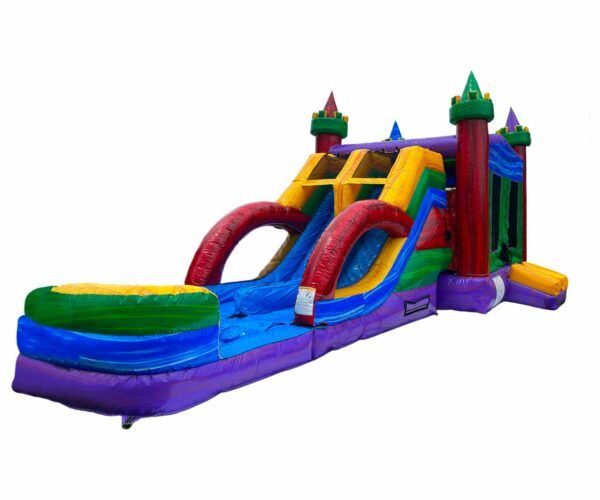 water slide castle combo